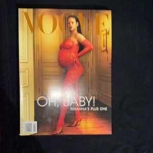 Vogue Cover with Bold Red Ensemble